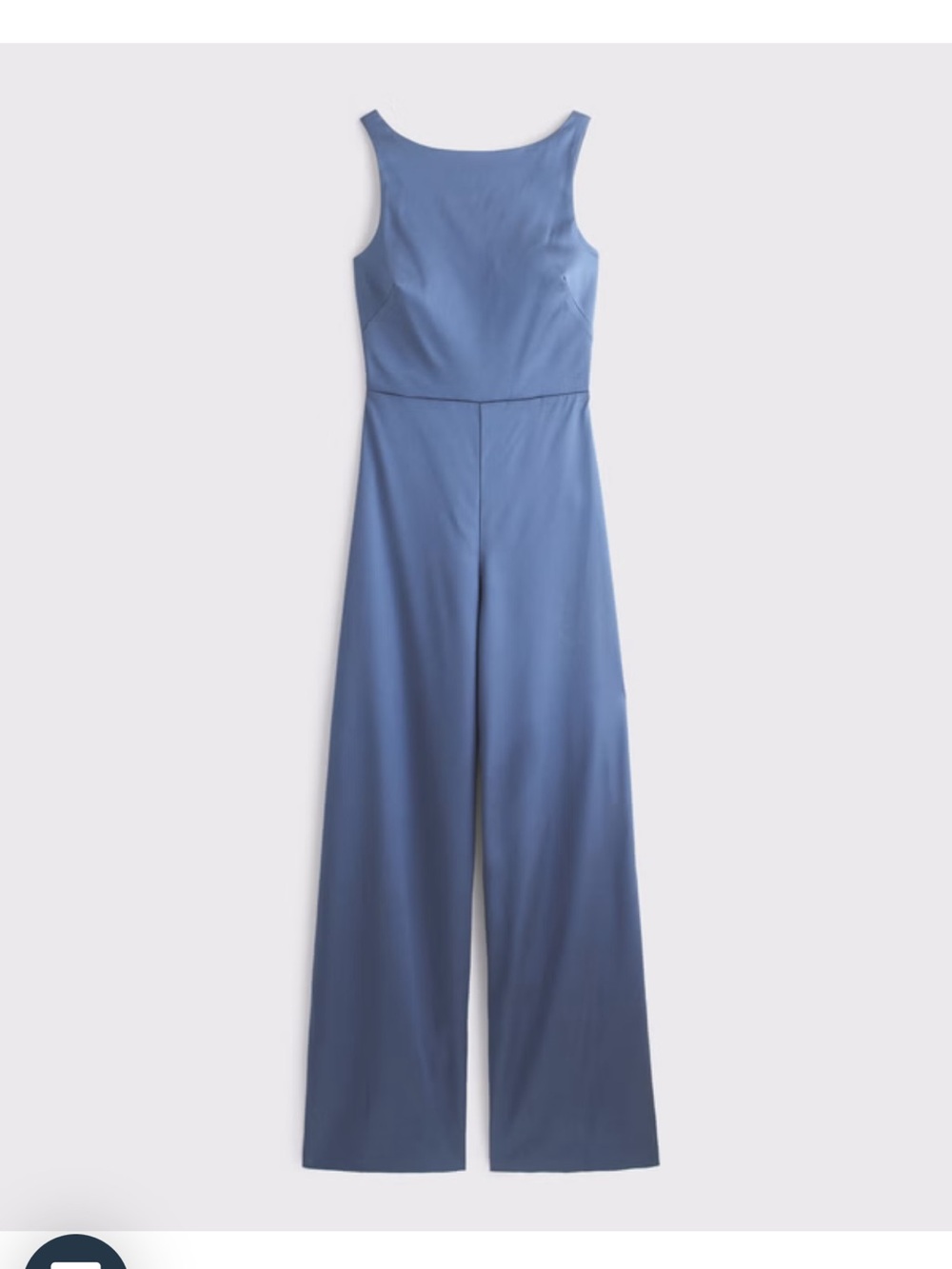 Women's Slash Clasp-Back Jumpsuit- Dusty Blue